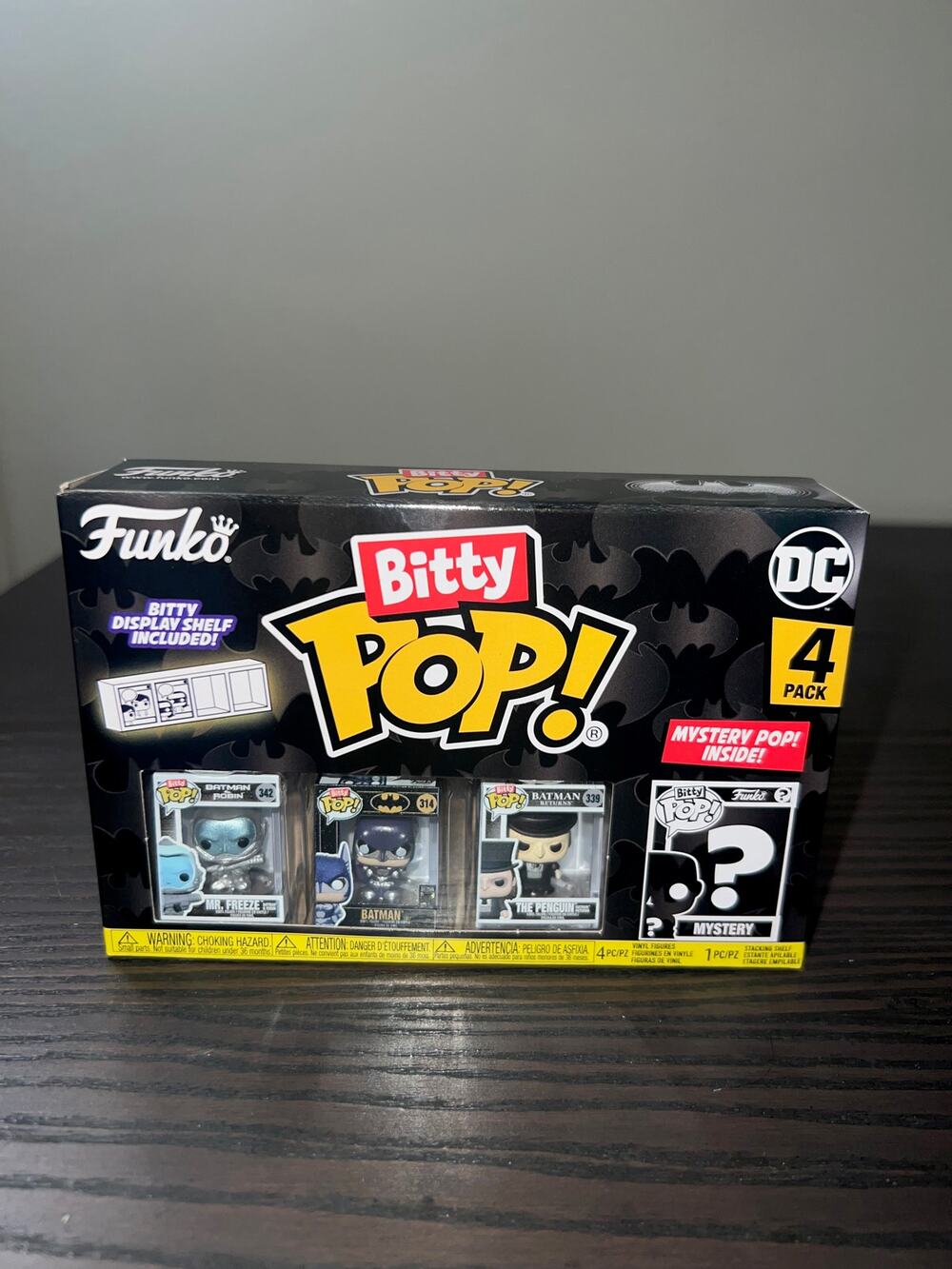 SEALED BATMAN MOVIES BITTY 1" FUNKO POP 4-PACK Penguin Mr Freeze & MYSTERY CHASE